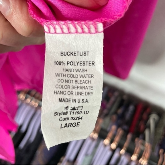 Bucketlist Pink Blouson Sleeve Flowy Top - Picture 6 of 6
